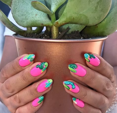 Sprinkle Nail Art, Boho Western Nails, Sprinkle Nails, Watermelon Nail Art, Western Nails, Boho Nails, Watermelon Nails, Cute Spring Nails, Bright Nails