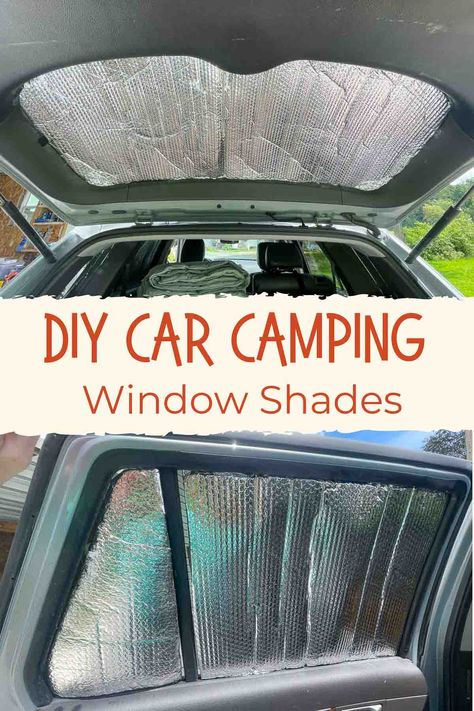 The Ultimate Guide to DIY Car Camping Window Covers Window Coverings For Car Camping, Subaru Outback Window Covers, Car Camping Ideas Diy, Car Window Covers Diy, Camp In Car, Camping In Car Hacks, Car Camping Window Covers, Outback Car Camping, Hyundai Tucson Camping