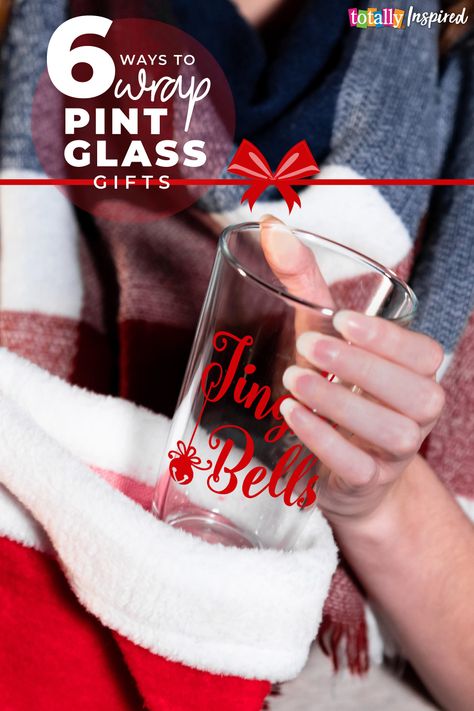 Custom #beerglasses aren't easy to wrap when you're giving away just one to each of your coworkers or family members. Skip the hassle of finding the right box and wrestling with wrapping paper. ⁠ ⁠ Find out how to wrap these personalized #pintglasses with fun and festive accents!⁠ ⁠ #totallyblog #totallyinspired #pintglass #pintglassgift #pintglassgifts #pintglassfavor #pintglassfavors #beerglass #giftidea #giftideas How To Wrap Glasses As A Gift, Custom Beer Glasses, Paper Wrap, How To Wrap, Beer Custom, Glass Gifts, Beer Glass, Drinking Glasses, Pint Glass