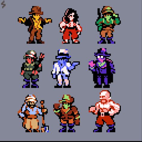 Indiana jones Nes style characters Nes Pixel Art, Japanese Horror, Piskel Art, Pixel Characters, Pixel Animation, Cool Pixel Art, Pixel Art Characters, Pix Art, Pixel Art Games