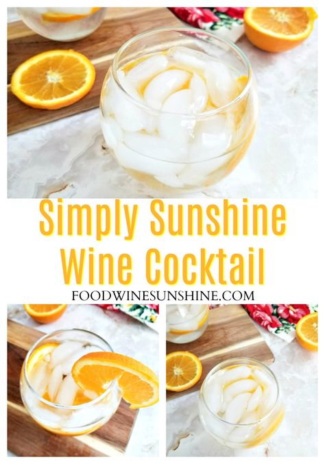 Easy Simply Sunshine Wine Cocktail Party Food For Adults, Wine Lifestyle, Cocktail Inspiration, Wine Cocktail Recipes, Vodka Wine, Wine Spritzer, Cocktail Party Food, Flavored Sparkling Water, Vodka Lemonade