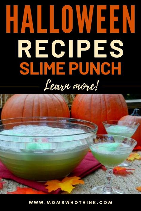 Looking for spooky Halloween party ideas? Check out our Slime Punch Recipe that is sure to thrill! | Moms Who Think Spooky Halloween Party Ideas, Halloween Slime, Halloween Party Treats, Halloween Party Ideas, Spooky Halloween Party, Punch Recipe, Fun Halloween Decor, Punch Recipes, Halloween Food For Party