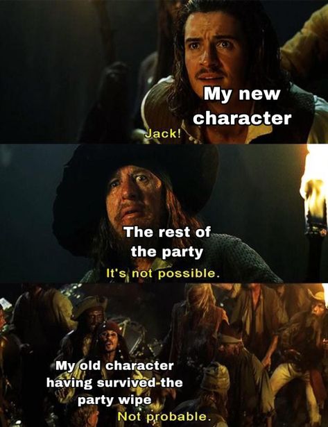 Dnd Bbeg Ideas, Bbeg Dnd, Jack Sparrow Memes, D D Funny, Dnd Memes, Dnd Stories, Character Prompts, Dungeons And Dragons Memes, Dnd Funny