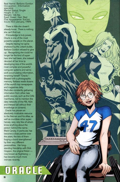 A blog dedicated to all your favorite moments Barbara Gordon Oracle, Nightwing And Batgirl, What Do You Hear, Bad Man, Cassandra Cain, Barbara Gordon, Batman Funny, Dc Characters, Family Art