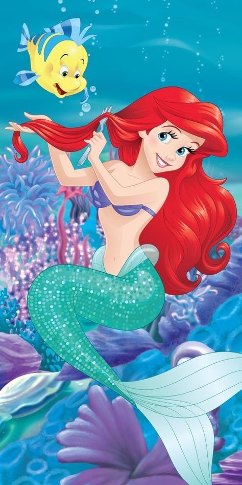 Princesa Ariel Disney, Ariel Wallpaper, Little Mermaid Wallpaper, Mermaid Birthday Party Decorations, Mickey Mouse Images, Mermaid Wallpapers, Ariel Disney, Ariel Mermaid, Disney Fine Art