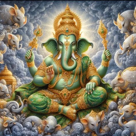 Lord Vinayaka, Ganesha God, Vighnaharta Ganesh, Indian God, Ganesh Photo, Ganesh Ji, Lord Ganesha Paintings, Ganesha Painting, Krishna Painting