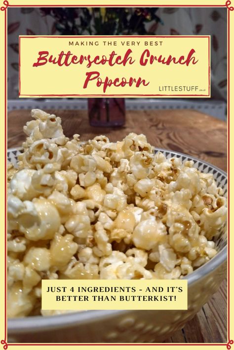 Butterscotch Popcorn, Flavored Popcorn Recipes, Popcorn Recipes Sweet, Popcorn Recipes Easy, Popcorn Candy, Fancy Appetizers, Popcorn Treats, Popcorn Recipe, Popcorn Snacks