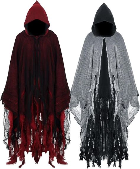 Amazon.com: Geyoga 2 Pcs Halloween Hooded Cloak Medieval Renaissance Gothic Wizard Robe Scary Grim Reaper Cosplay Costume for Unisex(Gray, Dark Green) : Clothing, Shoes & Jewelry Grim Reaper Cosplay, Gothic Wizard, Scary Grim Reaper, Reaper Cosplay, Cloak Medieval, Wizard Robe, Wizard Robes, Gothic Cosplay, Vampire Look