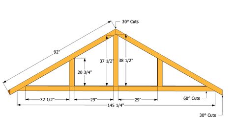 Roof trusses plans 12x16 Shed, Building A Shed Roof, Shed Plans 12x16, Roof Truss Design, Build A Shed, Wood Shed Plans, Shed Construction, Shed Building Plans, Large Sheds