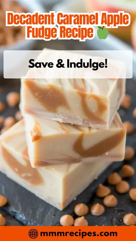 This Caramel Apple Fudge is the ultimate treat for caramel lovers! Rich, creamy, and bursting with apple flavor, it's perfect for fall or any time you crave something sweet. You’ll love the smooth texture and irresistible taste. Save this pin and indulge in homemade fudge heaven!