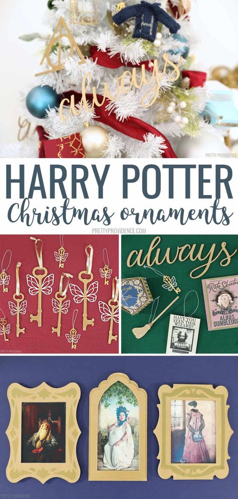 Harry Potter Christmas Tree Ideas, Diy Harry Potter Christmas, Yule Festival, Harry Potter Theme Christmas, Diy Harry Potter Christmas Ornaments, Harry Potter Christmas Gifts, Diy Harry Potter Crafts, Harry Potter Christmas Ornaments, Harry Potter Christmas Decorations