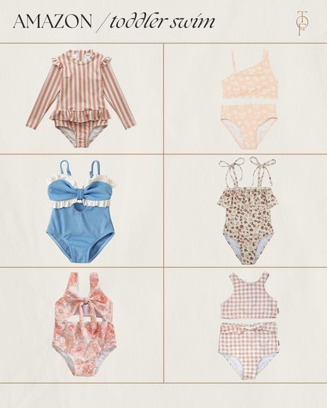 Dive into summer with the cutest girls' swimsuits from Amazon! From vibrant one-pieces to stylish bikinis, these suits are perfect for beach days and poolside fun. Featuring adorable prints, UV protection, and comfortable fits, your little one will be splashing in style all season long. Newborn Swimsuit, Toddler Swimsuit, Amazon Girl, Toddler Swim, Toddler Swimsuits, Girls Swim, Toddler Swimming, Kids Swim