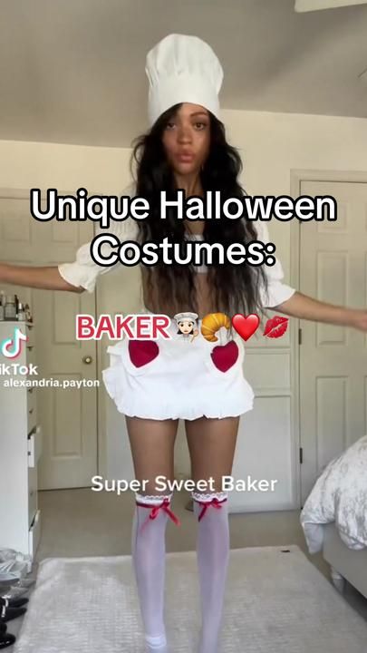 TikTok · Romina Chiodi❤️‍🩹 Baker Costume, Unique Halloween Costumes, Unique Halloween, Super Sweet, Store Fronts, Halloween Costumes, Halloween