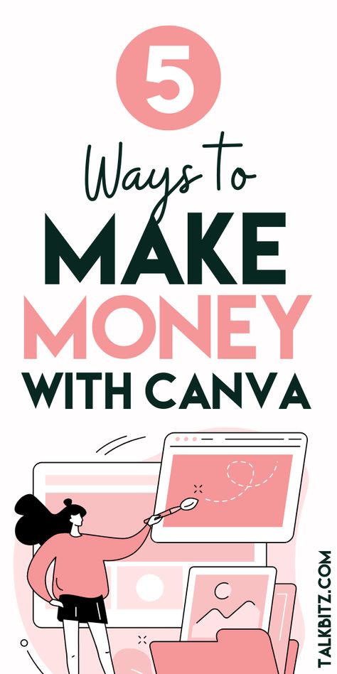 Easy Ways To Make Money, Using Canva, Extra Money Online, Making Extra Cash, Canva Tutorial, Create Digital Product, Earn More Money, Ways To Make Money, Canva Design