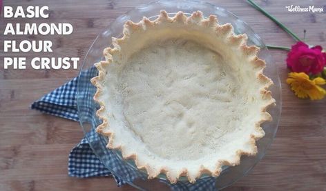 Almond Flour Pie Crust Recipe Press In Pie Crust Recipe, Almond Flour Pie Crust Recipe, Almond Pie Crust, Healthy Pie Crust, Bacon And Broccoli, Keto Pies, Paleo Deserts, Basic Pie Crust, Almond Flour Pie Crust