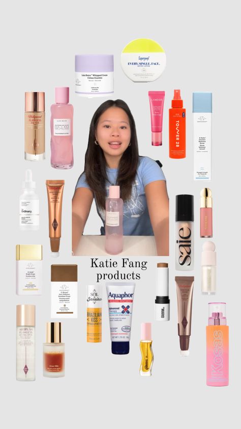 Katie Fang products Katie Fang Makeup Products, Katie Fang Skincare Products, Katie Fangs Skincare Products, Katie Fang Makeup Routine, Katie Fang Skin Care, Katie Fang Grwm Products, Katie Fang Products, Katie Fang Grwm, Katie Fang