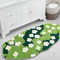 Green Floral Bathroom, Moss Bath Mat, Long Bath Mat, Whimsical Autumn, Bathroom Runner, Moss Rug, Bathroom Runner Rug, Floral Bathroom, Pet Spaces