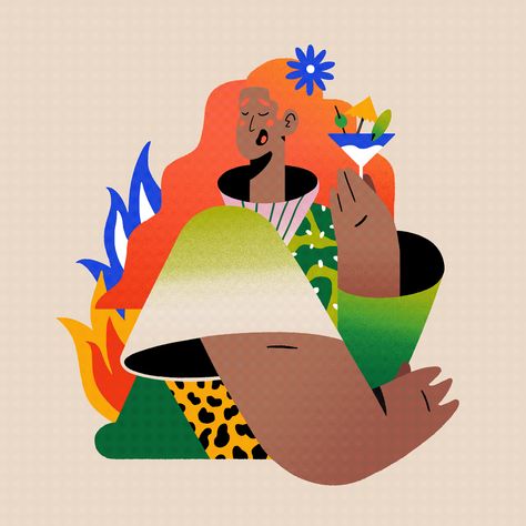 Tropical on Behance Fair Illustration, Zoo Poster, Mural Cafe, Architecture Branding, Ilustrasi Dan Poster, Artsy Illustration, Art Tutorials Watercolor, Lettering Illustration, Flat Art