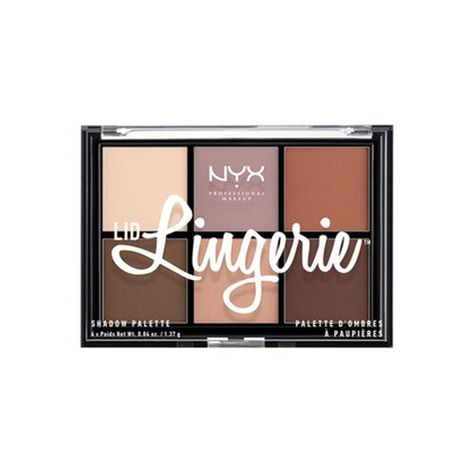 Directly inspired by NYX's beloved Lip Lingerie liquid lipsticks, the matte nude shadows in this six-piece palette are rich, velvety, and blend like a dream — perfect for creating smoked-out, sexy bedroom eyes. Even better? The entire palette will only set you back $10 (freeing you up to splurge on real lingerie). $9.99 (Shop Now) Best Matte Eyeshadow Palette, Maquillage Yeux Cut Crease, Nyx Eyeshadow, Eye Makeup Eyeshadow, Creamy Eyeshadow, New Eyeshadow Palettes, Eye Palettes, Eyeshadow Set, Matte Eyeshadow Palette