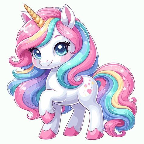 Cute Drawings Unicorn, Unicorn Hd Images, How To Draw A Unicorn, Unicorn Animation, Unicorn Character Design, Cute Unicorn Drawing, Cute Animations Cartoon, Unicorn Sketch, Ponies Drawing