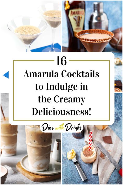 Collage of 4 amarula cocktails. Amarula Cocktails Recipes, Amarula Drinks, Amarula Cocktails, Amarula Drink, Amarula Recipes, Chocolate Cocktail Recipes, Alcoholic Food, Disney Cocktails, Spiced Cocktail