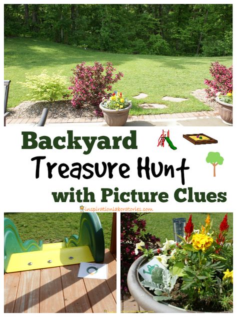 Backyard Treasure Hunt with Picture Clues. This is the perfect activity for a Memorial Day picnic, 4th of July celebration, or any other summertime get together! #ShareFunshine #ad Treasure Hunt For Preschoolers, Treasure Hunt For Toddlers, Backyard Treasure Hunt, Pirate Treasure Hunt For Kids, Treasure Hunt Birthday, Memorial Day Picnic, Treasure Hunt For Kids, Treasure Hunt Games, Treasure Hunt Clues