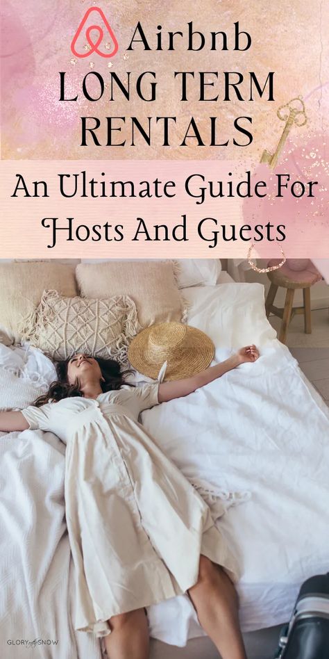 Everything you need to know about Airbnb long term rentals: an ultimate guide for hosts and guests! Learn how long term Airbnb rentals work, pros and cons and top tips. monthly airbnb rentals, long term rentals on Airbnb, Long Term Vs. Short Term Stays, Tips For Hosting Monthly Airbnb Rentals For Hosts, Tips For Renting An Airbnb Long Term For Guests, Airbnb log term rent, Airbnb longer stays, travel tips, travel accommodation, long term accommodation, workcation, Airbnb long term stays Long Term Airbnb Stays, Bed And Breakfast Ideas, Boutique Motel, Host Tips, Airbnb Hosting, Airbnb Ideas, Glory Of The Snow, Airbnb House, Rental Business