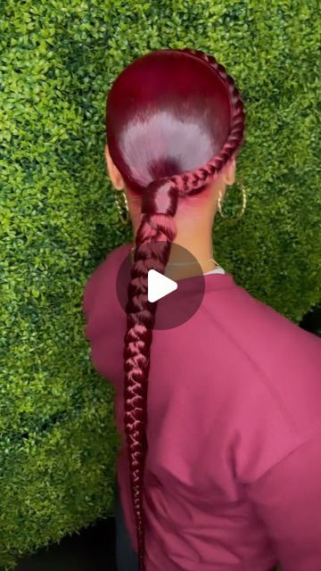 Braid Up Ponytail, Hairstyles For Bday, High Braided Ponytail Weave, Slick Back Ponytail Weave, Bun With Braiding Hair, Ponytail Hairstyles With Braids, Slick Back Braided Ponytail Weave, Ponytail With Braiding Hair, Slick Ponytail Weave