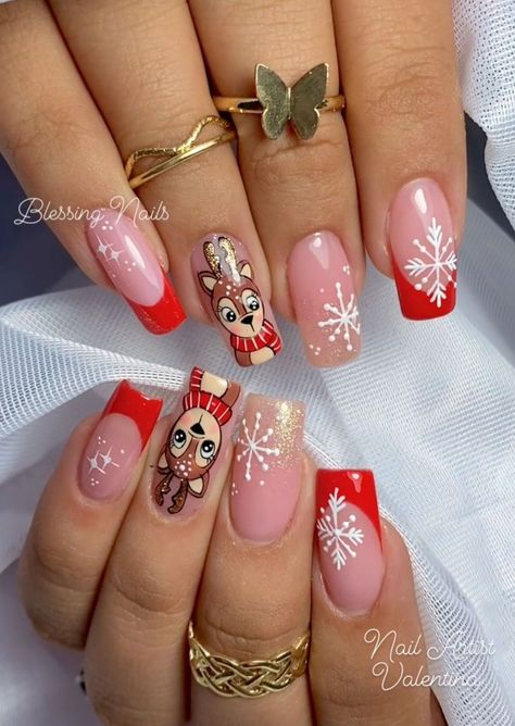 Winter Nails Trends, 2023 Winter Nails, Best Christmas Nails, Unusual Nail Designs, Amazon 2023, Christmas Nails Ideas, Cartoons Movies, Santa Nails, Chic Nail Art