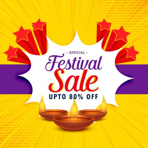 Diwali sale banner or poster design for ... | Free Vector #Freepik #freevector #background #banner #poster #sale Offer Banner Design, Banner Design Ideas, Offer Banner, Diya Designs, Poster Sale, Diwali Quotes, Yellow Business Card, Diwali Sale, Diy Tray