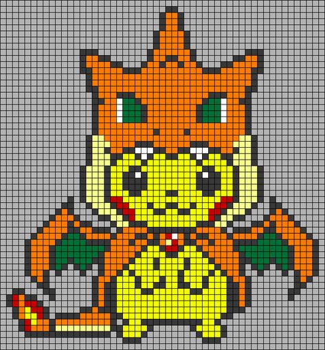 Pikachu Alpha Pattern, Pikachu Bead Pattern, Pixel Pokemon Art, Pokemon Pixel Art Pattern, Pikachu Perler Bead Pattern, Pokemon Alpha Pattern, Pixel Art Pokemon Pikachu, C2c Pokemon, Perler Bead Patterns Pokemon