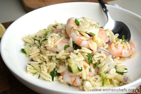 Ina Garten Orzo Shrimp Salad Recipe - Women Chefs Orzo Salad Ina Garten, Ina Garten Orzo Salad, Orzo Salad With Shrimp, Shrimp Orzo Salad, Orzo Shrimp, Shrimp Salad Recipe, Shrimp Orzo, Orzo Salad Recipes, Shrimp Salad Recipes