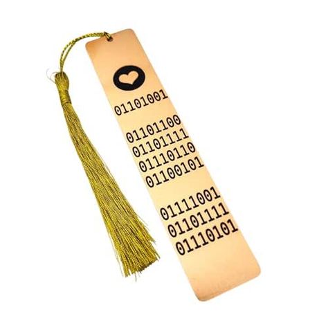 💖 Express your love in a unique and meaningful way with this intricately engraved bookmark. The binary code adds an extra layer of intrigue, making it a perfect gift for tech-savvy loved ones or anyone who appreciates a dash of geeky charm. 💡 Designed for bookworms, geeks, and nerds alike, this bookmark is more than just a placeholder—it's a conversation starter. Whether you're gifting it to a friend, significant other, or treating yourself, it's sure to bring smiles and spark curiosity. Engraved Bookmark, Code Text, Funny Computer, Text Funny, Gifts For Programmers, Computer Humor, Computer Programmer, Binary Code, Tech Savvy