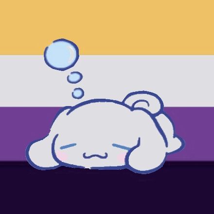 Nb Pfp, Nonbinary Pfp, Queer Wallpaper Aesthetic, Non Binary Pfp, Non Binary Wallpaper, Non Binary Art, Cinnamoroll Pfp, Nonbinary Art, Non Binary Aesthetic