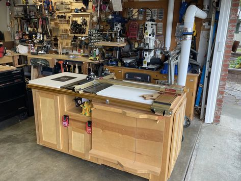 (7) Old school Craftsman table saws | LumberJocks Woodworking Forum Router Station, Table Saw Outfeed Table, Craftsman Table, Outfeed Table, Craftsman Table Saw, School Tables, Table Saws, School Tool, Router Table