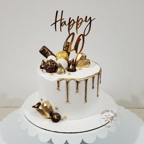 Chocolate Cake Decoration Elegant, Simple Birthday Cake For Men, Elegant Birthday Cake, 20th Birthday Cake, Birthday Cake For Men, Chocolate Lovers Cake, Lover Cake, Decor Tort, Cake For Men