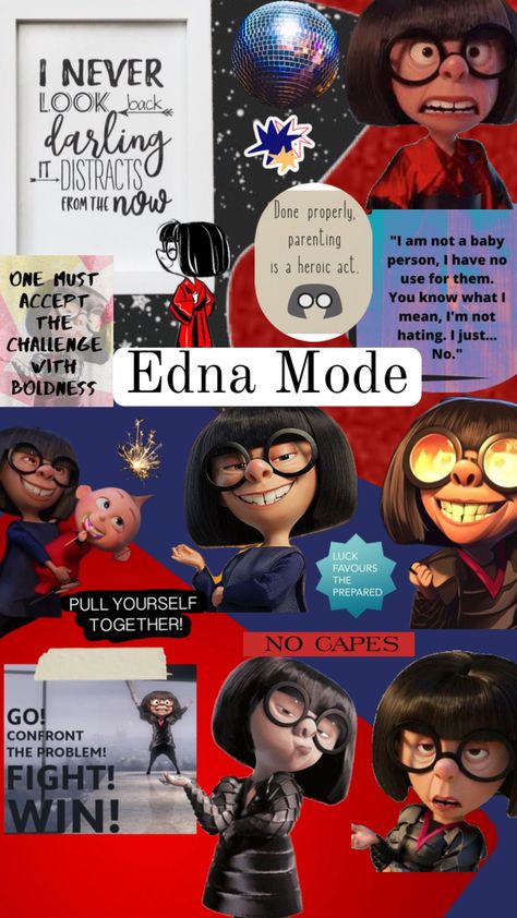 #ednamode #edna #wallpaper #movies #incredibles #incredibles2 #incredible Edna Incredibles, Middle Finger Wallpaper, Wallpaper Movies, Disney Movies List, Funny Lock Screen Wallpaper, Simpson Wallpaper Iphone, Edna Mode, Superhero Poster, Disney Princess Pictures