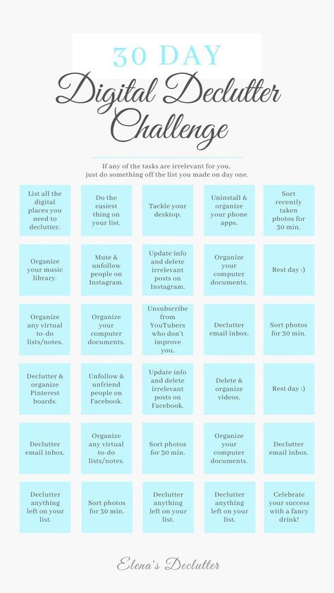 Digital Declutter 30 Day Challenge | Declutter challenge, Digital organization, Declutter Digital Declutter, Best Cough Remedy, Minimalism Challenge, Printable Habit Tracker, Declutter Challenge, Losing 40 Pounds, Sept 1, Digital Organization, Digital Detox