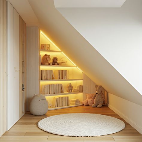 Loft Ceiling Bedroom, Small Room Sloped Ceiling, Sloped Ceiling Apartment, Cool Attic Rooms Bedrooms, Small Room With Slanted Ceiling, Slanted Ceiling Bedroom Kids, Bed Slanted Ceiling, Attic Kids Bedroom Ideas, Sloping Ceiling Bedroom