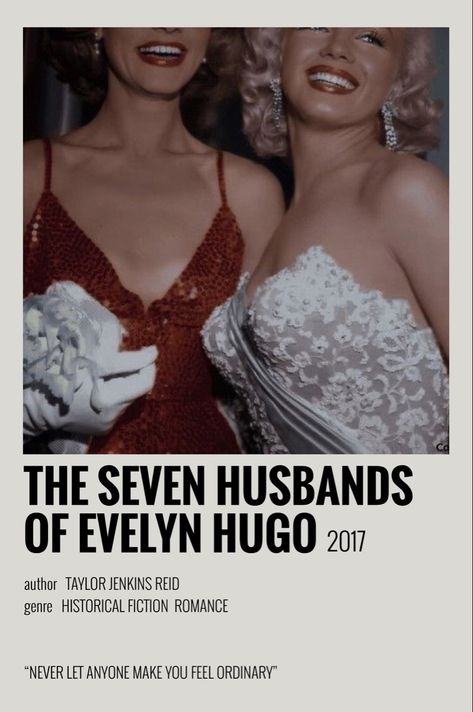 The Seven Husbands Of Evelyn Hugo Polaroid Poster, Books As Movie Posters, Seven Husbands Of Evelyn Hugo Poster, Minimalist Book Posters Polaroid, Book Posters Minimalist, The Seven Husbands Of Evelyn Hugo Poster, Minimalist Book Poster, Book Minimalist, Book Movie Poster