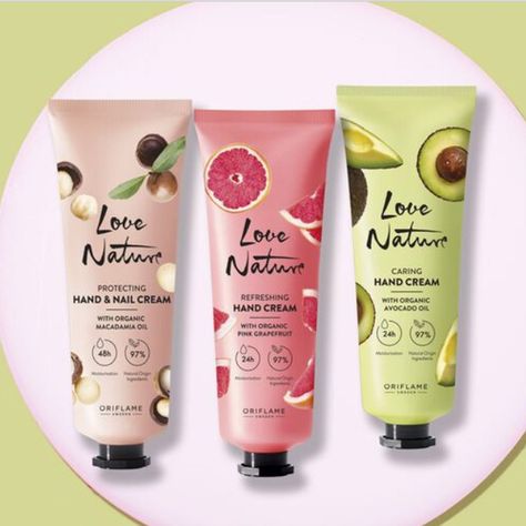 Organic Hand Cream, Oriflame Business, Oriflame Beauty Products, Photo Art Frame, Cream Nails, Macadamia Oil, Pink Grapefruit, Face Skin Care, Avocado Oil