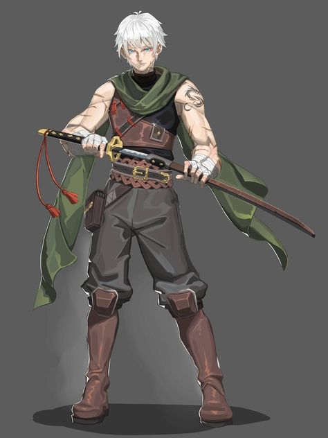 My Artstyle, Semi Realism, Character Inspiration Male, Game Style, Dungeons And Dragons Characters, Dungeons And Dragons Homebrew, Fantasy Male, Fantasy Warrior, Character Design Male