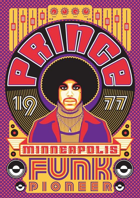 #PRINCE:  Minneapolis Funk Pioneer. Prince Poster, Afro Man, Vintage Concert Posters, Rock Vintage, Prince Rogers Nelson, Rock N’roll, I'm With The Band, Rock Posters, Gig Posters