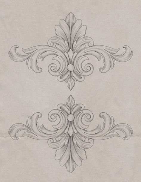 Baroque Tattoo, Abstract Tattoo Ideas, Filigree Tattoo, Muster Tattoos, Ornament Drawing, Tooling Patterns, Ornamental Tattoo, Best Tattoo Designs, Carving Designs