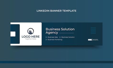 Vector business solution agency linkedin... | Premium Vector #Freepik #vector #gradient-banner #digital-banner #linkedin-banner #modern-banner Linkedin Background Banner Digital Marketing, Linked In Banner, Linkedin Background Banner, Linkedin Background, Linkedin Banner, Vector Gradient, Digital Banner, Logo Psd, Technology Icon