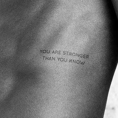 Stronger Quotes, Anime Vibe, Strong Tattoos, Small Quote Tattoos, Meaningful Tattoo Quotes, You Are Stronger, Writing Tattoos, Quotes Tattoos, Inspiration Tattoos