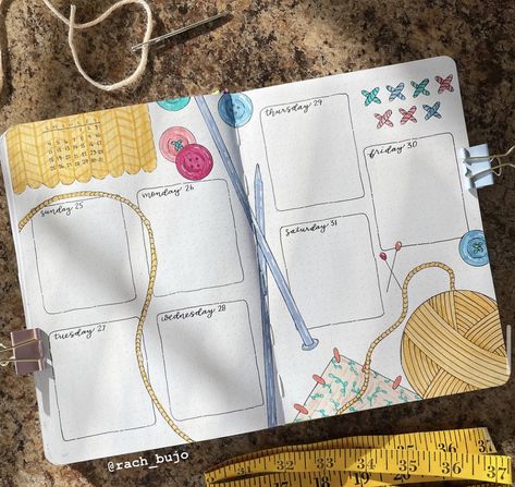 Crochet Bullet Journal, Crochet Journal Ideas, Bullet Journal Knitting, Knitting Journal, Bullet Journal Prompts, Bullet Journal Headers, Journal Inspiration Writing, Creating A Bullet Journal, Bullet Journal Mood Tracker Ideas