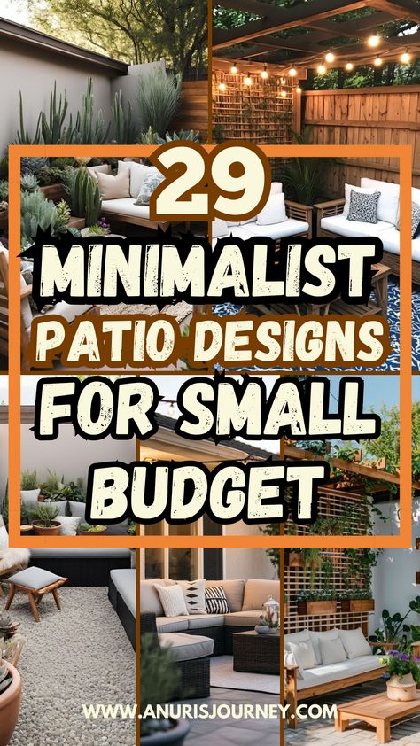 29 Budget-Friendly Minimalist Patio Design Ideas. Minimalist Patio Makeovers on a Budget – 29 Stunning Ideas. 29 Stylish Minimalist Patio Designs You Can Create on a Budget. Transform Your Patio with These 29 Minimalist Budget Designs. 29 Affordable Minimalist Patio Ideas for a Chic Outdoor Space Outdoor Small Patio Ideas On A Budget, Minimalist Patio, Small Patio Ideas On A Budget, Backyard Patio Decor, Patio On A Budget, Small Patio Design, Small Outdoor Patios, Small Patio Decor, Poolside Decor