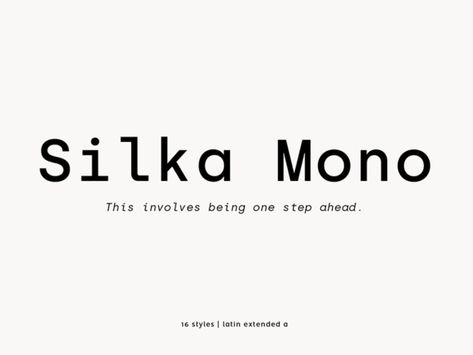 Silka Mono: Free regular monospaced font - Freebiesbug Monospaced Font, Kb Logo, Fall Fonts, Instagram Fonts, Font Logotype, Light Font, Logo Font, Aesthetic Fonts, Best Free Fonts