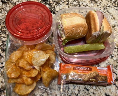 Lunch Ideas For Husband To Work, Lunch Ideas For Husband, Sub Sandwich Ideas, Husband Lunch, Kids Lunch Box Meals, Bbq Chips, School Lunch Recipes, Meal Prep Snacks, Healthy Lunch Snacks